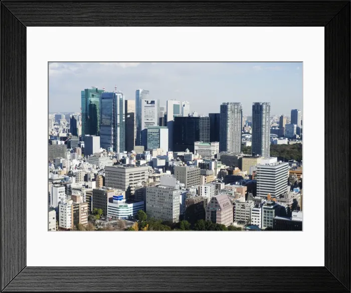 Framed Print : Asia, Japan, Tokyo, city skyline view from Tokyo Tower Framed Print : Asia, Japan, Tokyo, city skyline view from Tokyo Tower