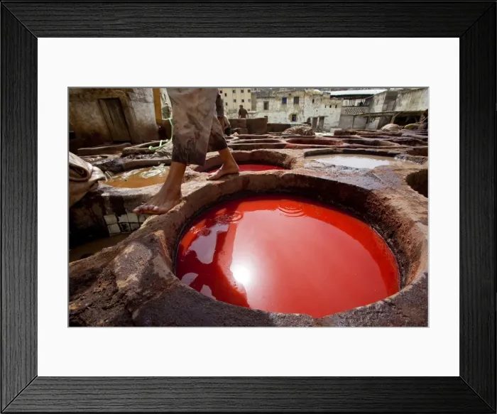 Framed Print : The tanneries in Fes, Morocco Framed Print : The tanneries in Fes, Morocco