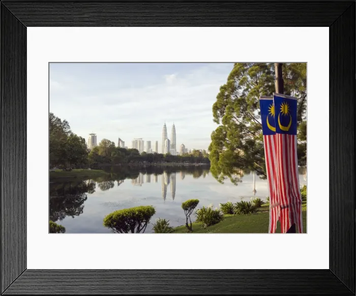 Framed Print : South East Asia, Malaysia, Kuala Lumpur, Petronas Towers, Lake Titiwangsa Framed Print : South East Asia, Malaysia, Kuala Lumpur, Petronas Towers, Lake Titiwangsa
