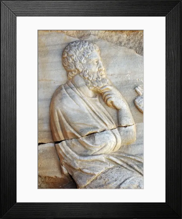 Framed Print : Libya, Sabratha. Marble relief around base of theatre stage Framed Print : Libya, Sabratha. Marble relief around base of theatre stage