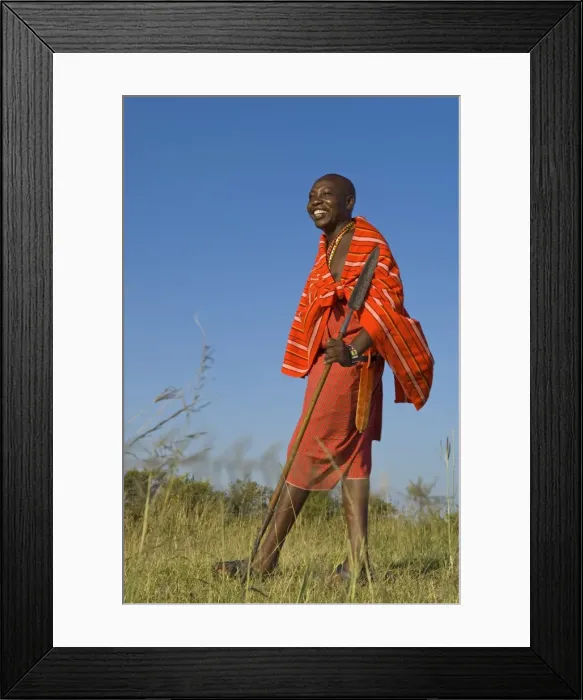 Framed Print : Kenya, Masai Mara. Safari guide, Salsh Ole Morompi, one of the guides at Rekero Camp Framed Print : Kenya, Masai Mara. Safari guide, Salsh Ole Morompi, one of the guides at Rekero Camp