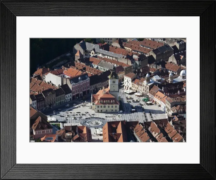 Framed Print : Romania, Transylvania. The regional capital; Brasov viewed from Tampa Mountain Framed Print : Romania, Transylvania. The regional capital; Brasov viewed from Tampa Mountain