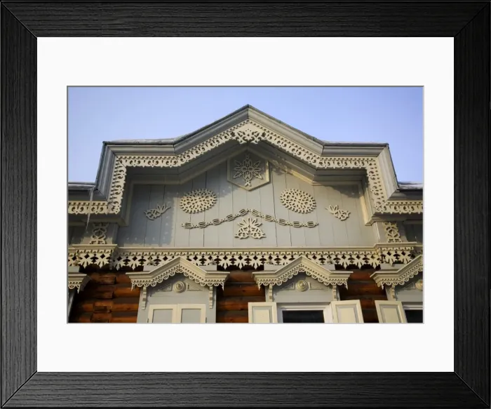Framed Print : Russia; Siberia; Irkutsk; Decembrist house. C19th artists, officers Framed Print : Russia; Siberia; Irkutsk; Decembrist house. C19th artists, officers