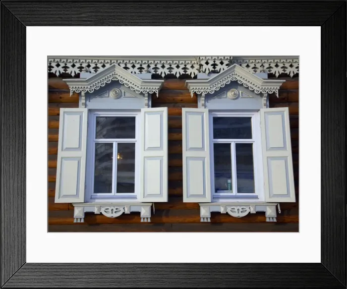 Framed Print : Russia; Siberia; Irkutsk; Decembrist house. C19th artists, officers Framed Print : Russia; Siberia; Irkutsk; Decembrist house. C19th artists, officers
