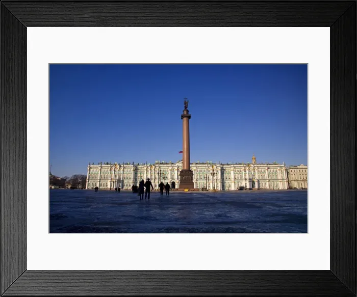 Framed Print : Russia, St. Petersburg; People standing in front of the State Hermitage Museum Framed Print : Russia, St. Petersburg; People standing in front of the State Hermitage Museum