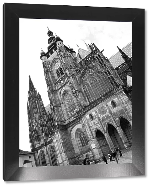 Czech Republic, Prague. St. Vitus Cathedral. This huge Gothic Cathedral stands in the centre of Prague Castle, overlooking