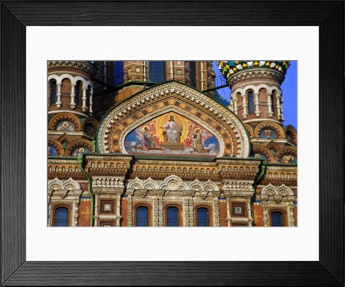 Framed Print : Russia, St. Petersburg; A detail of the restored Church of Christ the Saviour