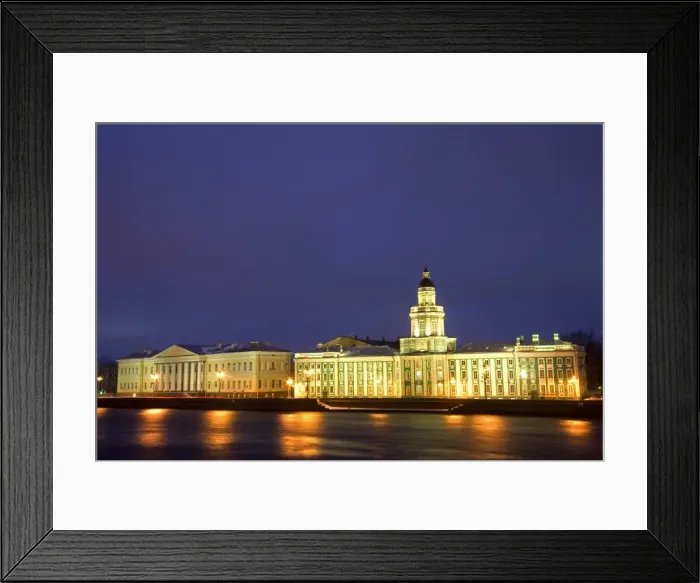 Framed Print : Russia, St. Petersburg; Th Neva River with the Kunstkamera and part of the State University building beside Framed Print : Russia, St. Petersburg; Th Neva River with the Kunstkamera and part of the State University building beside