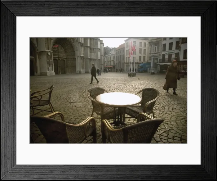 Framed Print : Belgium, Flanders, Antwerp; In one of the Historical Centres main square
