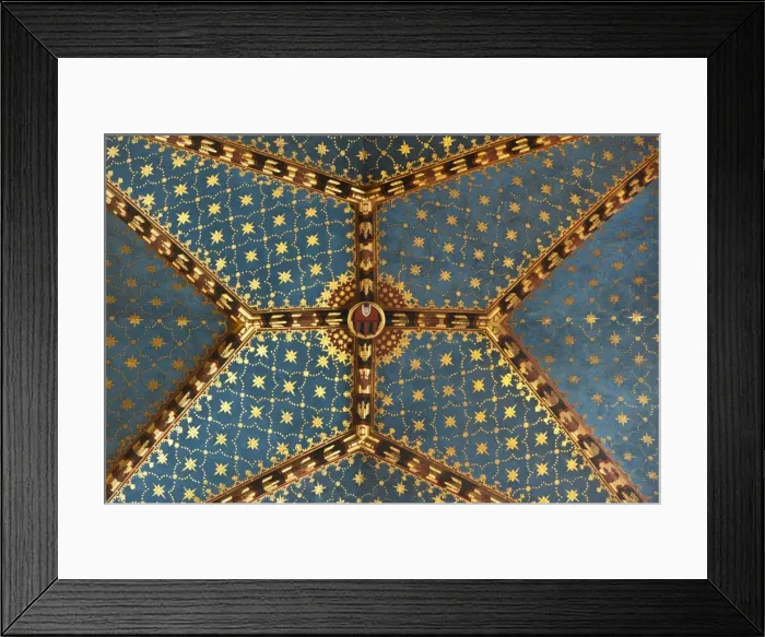 Framed Print : Poland, Cracow. The ornately decorated vaulted ceiling in the Church of St Mary Framed Print : Poland, Cracow. The ornately decorated vaulted ceiling in the Church of St Mary