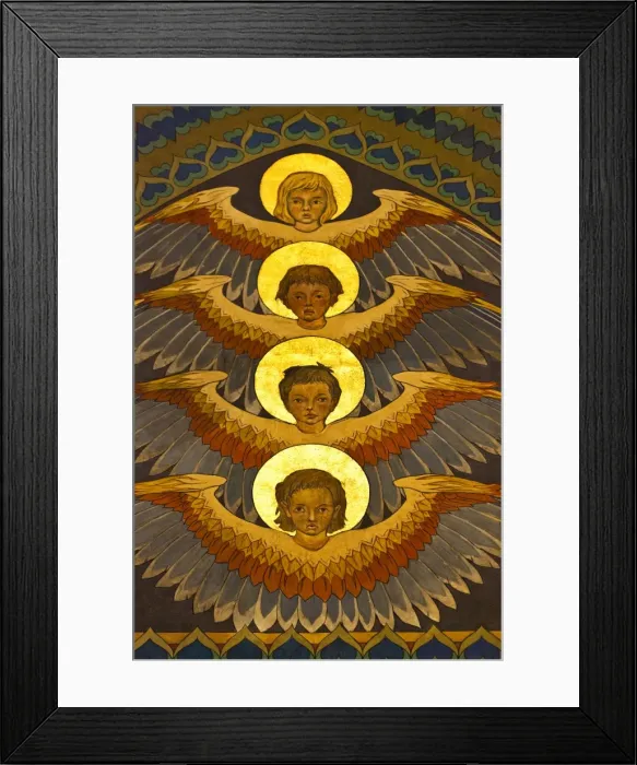 Framed Print : Poland, Cracow. Extraordinary art nouveau decoration in the Franciscan Church