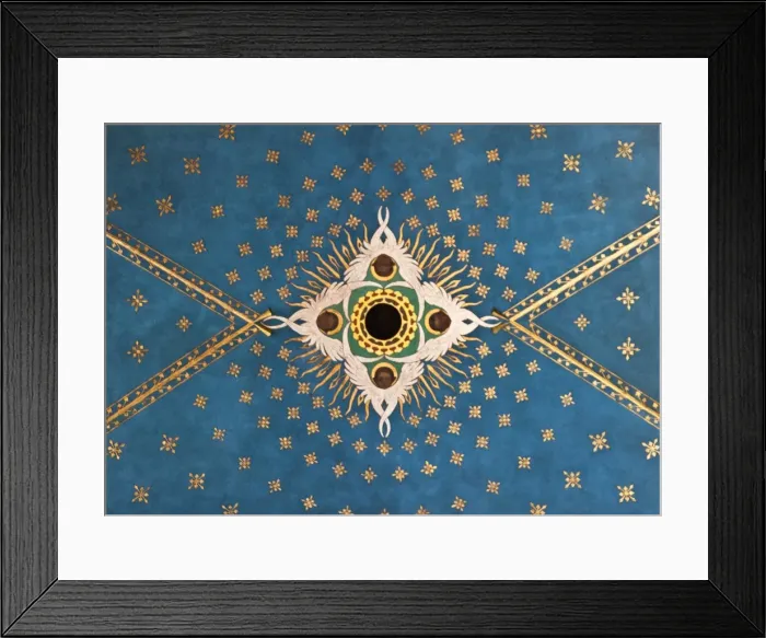 Framed Print : Poland, Cracow. Extraordinary art nouveau ceiling decoration in the Franciscan Church Framed Print : Poland, Cracow. Extraordinary art nouveau ceiling decoration in the Franciscan Church