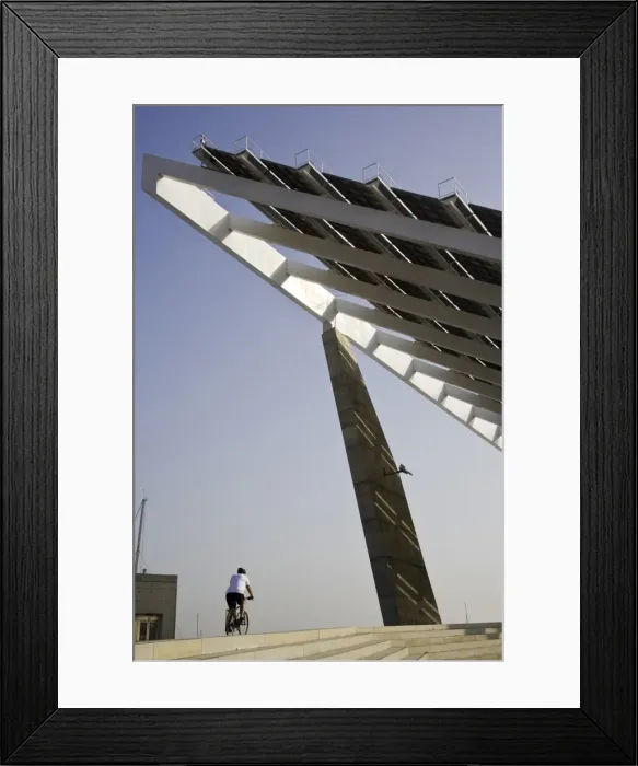 Framed Print : Photovoltaic pergola 3700 m2, Forum zone, Barcelona, Spain Framed Print : Photovoltaic pergola 3700 m2, Forum zone, Barcelona, Spain