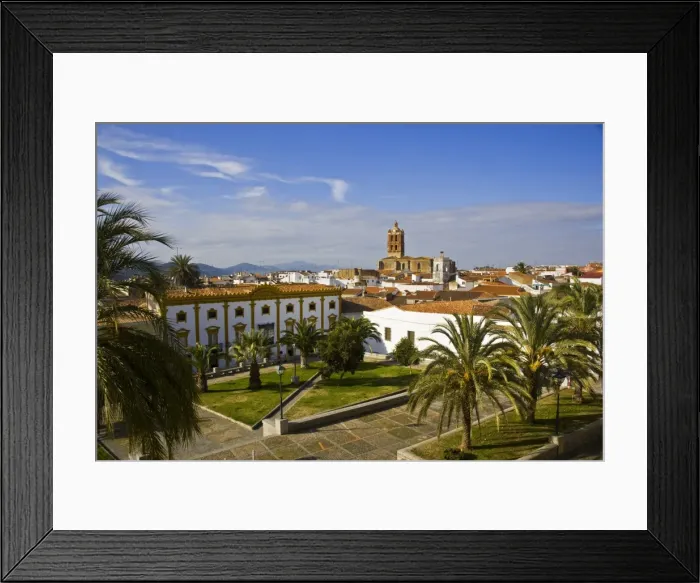 Framed Print : View of Zafra from The Parador Hotel, Extremadura, Spain, Europe Framed Print : View of Zafra from The Parador Hotel, Extremadura, Spain, Europe