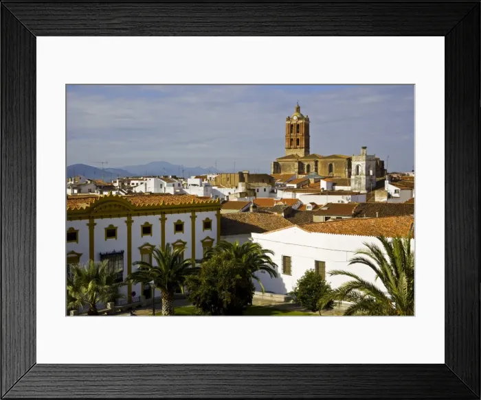 Framed Print : View of Zafra from The Parador Hotel, Extremadura, Spain, Europe Framed Print : View of Zafra from The Parador Hotel, Extremadura, Spain, Europe