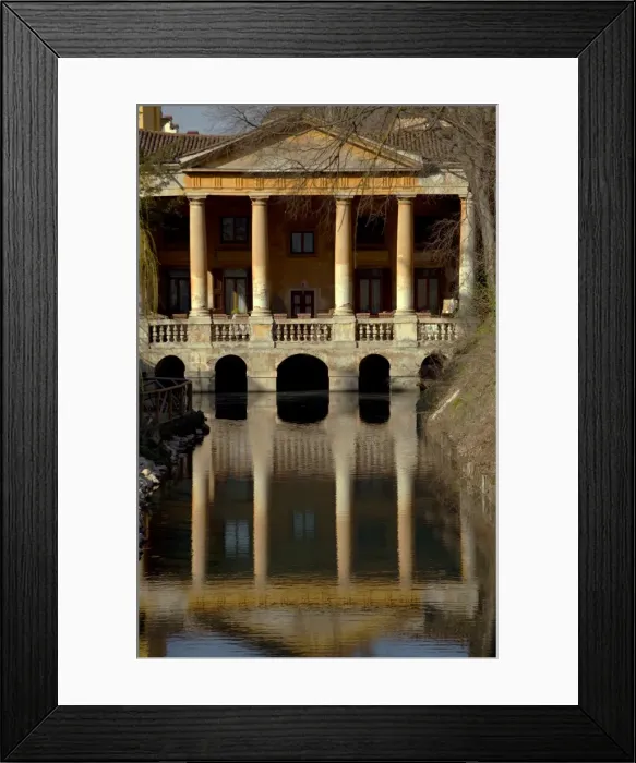 Framed Print : Italy, Veneto, Vicenza, Western Europe; Loggetta Valmarana on a canal which today forms part of one of the public gardens in Framed Print : Italy, Veneto, Vicenza, Western Europe; Loggetta Valmarana on a canal which today forms part of one of the public gardens in