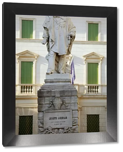 Italy, Veneto, Vicenza, Western Europe; Monument to one of the great symbolic figures of Italian unification, Giuseppe Garibaldi in the