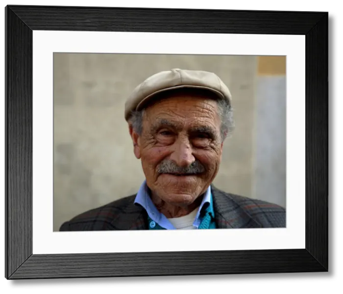 Framed Print : Sicily, Italy, Western Europe; An elderly Sicilian from Trapani Framed Print : Sicily, Italy, Western Europe; An elderly Sicilian from Trapani