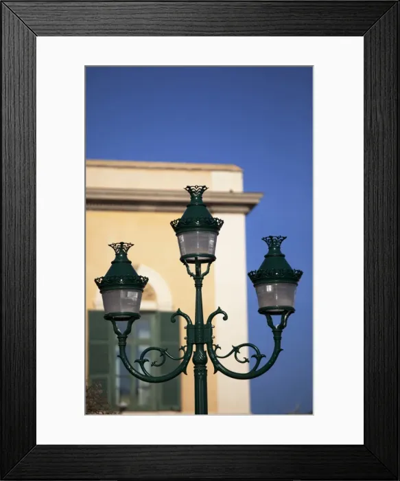Framed Print : Sicily, Italy, Western Europe; Lamp post in the Trapanis historical core Framed Print : Sicily, Italy, Western Europe; Lamp post in the Trapanis historical core