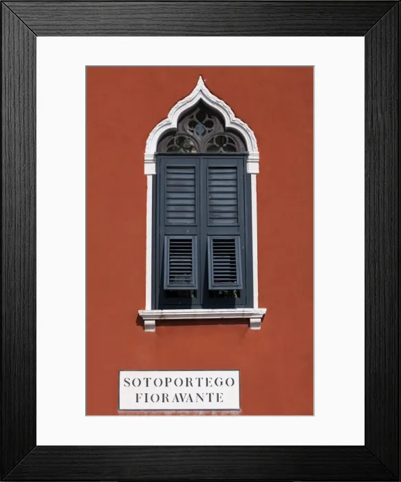 Framed Print : Venice, Veneto, Italy; A venetian window Framed Print : Venice, Veneto, Italy; A venetian window