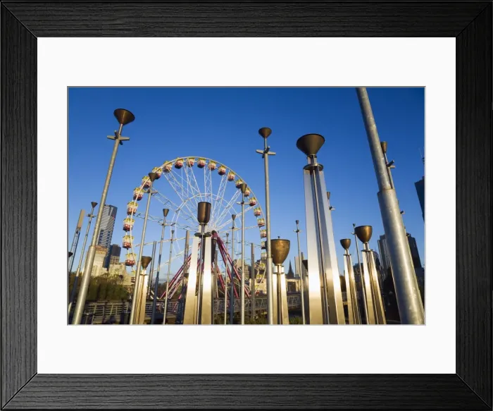 Framed Print : Australia, Victoria, Melbourne. The Federation Bells in Birrarung Marr Park Framed Print : Australia, Victoria, Melbourne. The Federation Bells in Birrarung Marr Park