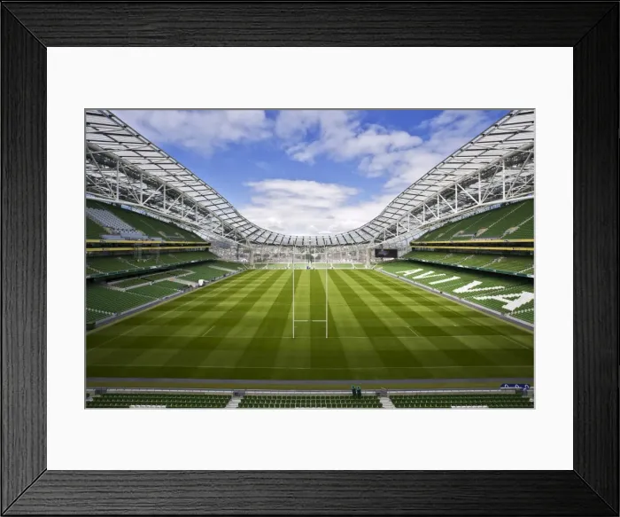 Framed Print : Ireland, Dublin, Lansdowne Road Football stadium, interior panoramic view looking from the south end of