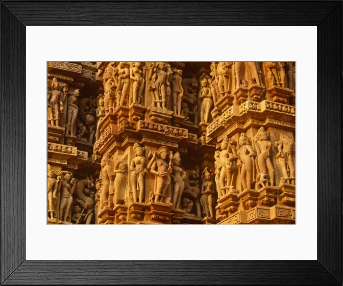 Framed Print : India, Madhya Pradesh, Khajuraho. The Kandariya Mahadeva Temple at Khajuraho is one of several celebrated Hindu temples famed their exuberant sculpture. Khajurahos temples are now a UNESCO World Framed Print : India, Madhya Pradesh, Khajuraho. The Kandariya Mahadeva Temple at Khajuraho is one of several celebrated Hindu temples famed their exuberant sculpture. Khajurahos temples are now a UNESCO World