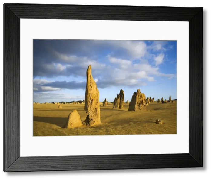 Framed Print : Australia, Western Australia, Cervantes, Nambung National Park. Morning light at the Pinnacles Desert Framed Print : Australia, Western Australia, Cervantes, Nambung National Park. Morning light at the Pinnacles Desert