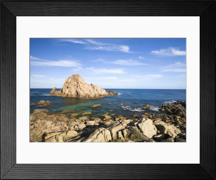 Framed Print : Australia, Western Australia, Leeuwin-Naturaliste National Park. Sugarloaf Rock at Cape Naturaliste Framed Print : Australia, Western Australia, Leeuwin-Naturaliste National Park. Sugarloaf Rock at Cape Naturaliste