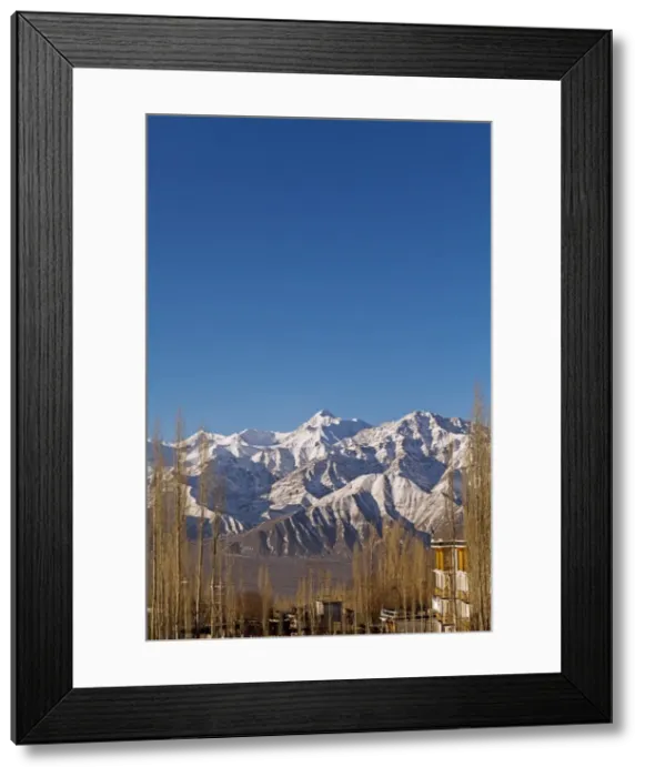 Framed Print : India, Ladakh, Leh. Stok Kangri Peak from Leh. Stok Kangri is the highest mountain in the Stok Range in the Himalayas, in the Ladakh region of North Framed Print : India, Ladakh, Leh. Stok Kangri Peak from Leh. Stok Kangri is the highest mountain in the Stok Range in the Himalayas, in the Ladakh region of North