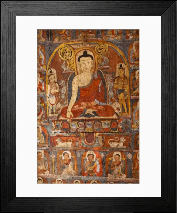 Framed Print : India, Ladakh, Alchi. Alchi Tsatsapuri is a little-know temple complex situated in close vicinity to the very famous Alchi Choskhor in Ladakh. It contains superb early wall-paintings. The Tsatsapuri complex was built sometime between the 13th