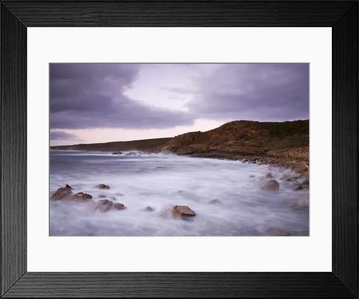 Framed Print : Australia, Western Australia, Leeuwin-Naturaliste National Park. Cape Naturaliste at dusk Framed Print : Australia, Western Australia, Leeuwin-Naturaliste National Park. Cape Naturaliste at dusk