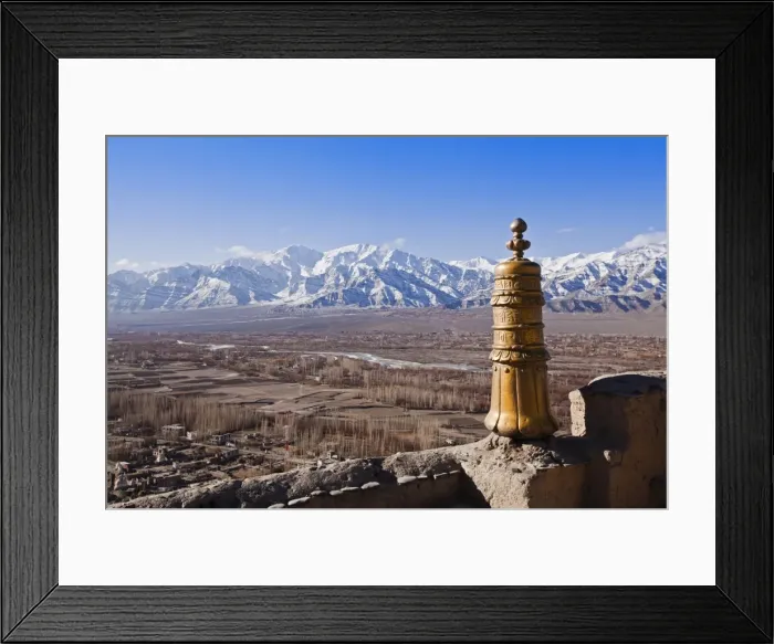 Framed Print : India, Ladakh, Thiksey. View of the Indus Valley from Thiksey Monastery Framed Print : India, Ladakh, Thiksey. View of the Indus Valley from Thiksey Monastery