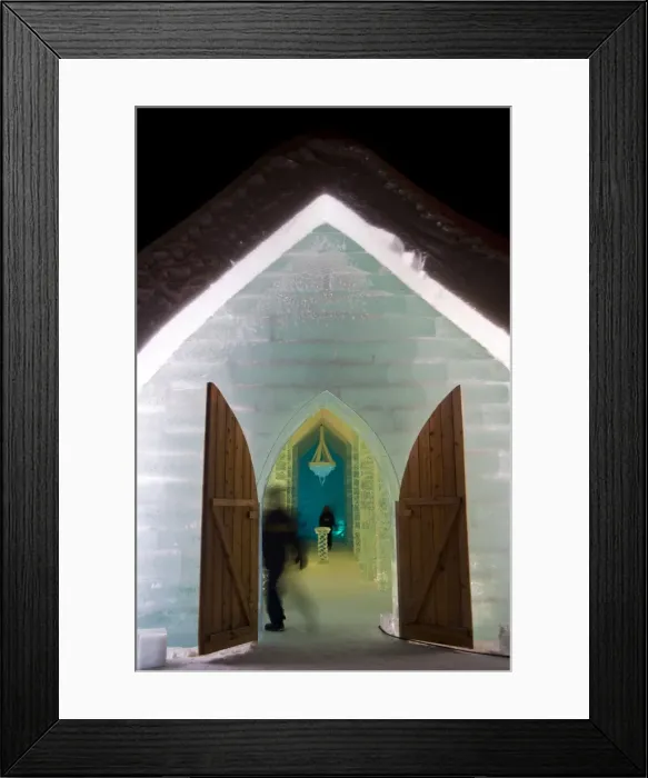 Framed Print : Ice Hotel in Quebec, Canada Framed Print : Ice Hotel in Quebec, Canada