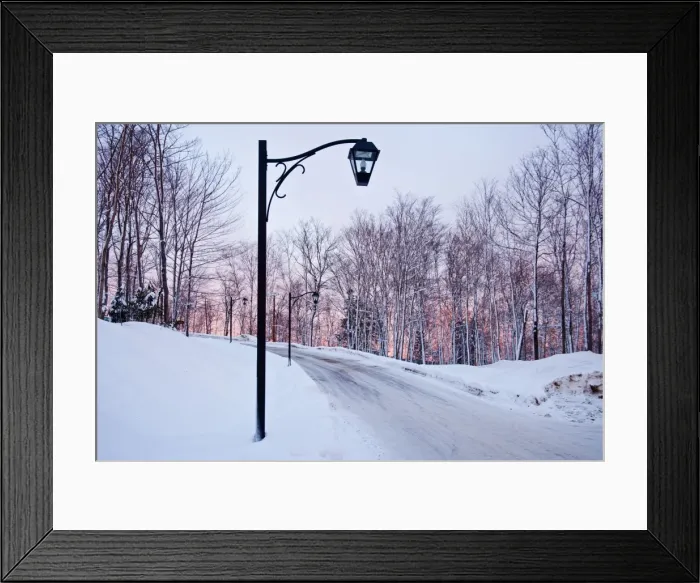 Framed Print : Street view in winter, Quebec, Canada Framed Print : Street view in winter, Quebec, Canada