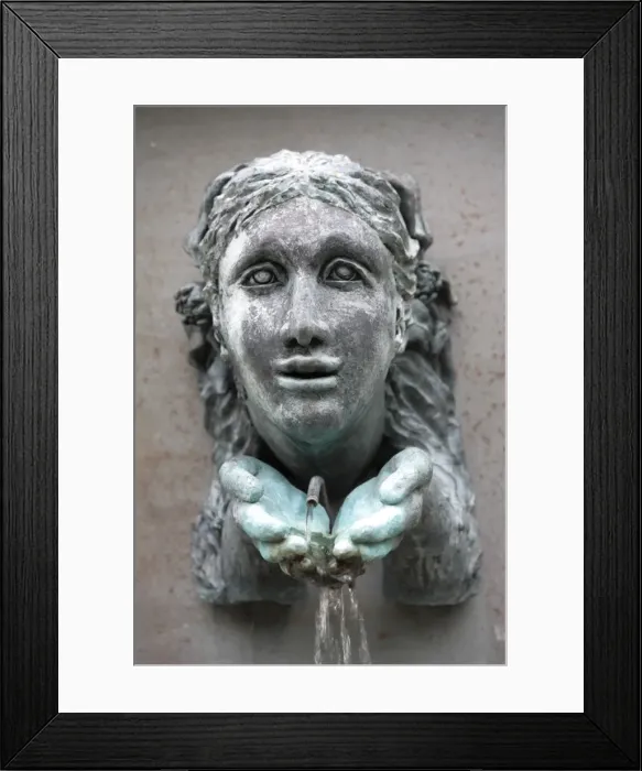 Framed Print : England, Isles of Scilly, Tresco. Abbey Garden water feature Framed Print : England, Isles of Scilly, Tresco. Abbey Garden water feature
