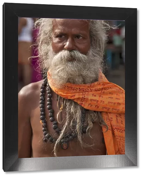A Hindu holy man, or Sadhu, near Manikula on the outskirts of Kolkata
