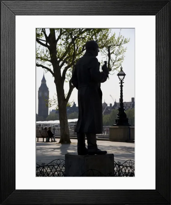 Framed Print : actors around the London Eye, London, UK Framed Print : actors around the London Eye, London, UK