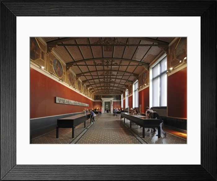 Framed Print : The Neues Museum was built between 1843 and 1855. After Being destroyed in World War II it has recently been refurbished by the English Architect David Chipperfield and re-opened in 2009. The famous bust of Nefertiti can be Framed Print : The Neues Museum was built between 1843 and 1855. After Being destroyed in World War II it has recently been refurbished by the English Architect David Chipperfield and re-opened in 2009. The famous bust of Nefertiti can be