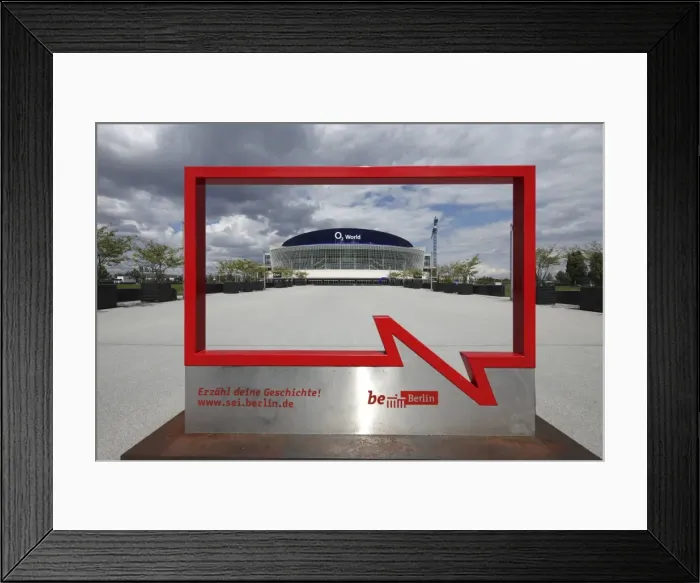 Framed Print : O2 World is a multi-use indoor arena, in Friedrichshain, Berlin, that opened in September 2008 Framed Print : O2 World is a multi-use indoor arena, in Friedrichshain, Berlin, that opened in September 2008