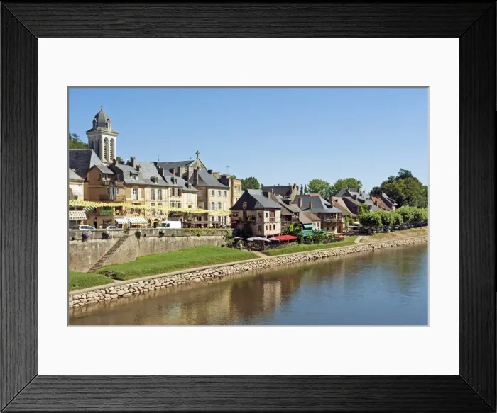 Framed Print : Europe, France, Dordogne, Montignac. The market town of Montignac on the V zre Framed Print : Europe, France, Dordogne, Montignac. The market town of Montignac on the V zre