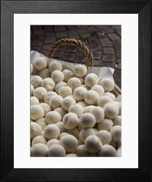 Framed Print : France, Haute-Garonne, Revel. Roundels of Goats cheese, Revel market Framed Print : France, Haute-Garonne, Revel. Roundels of Goats cheese, Revel market
