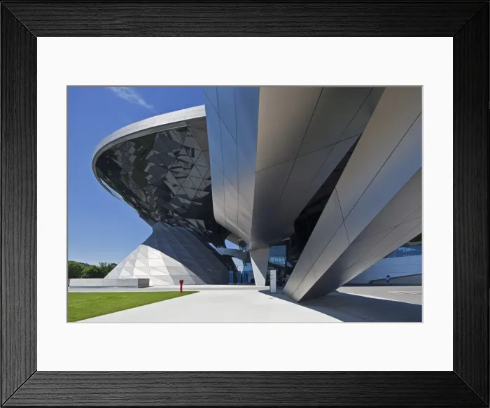 Framed Print : View of the main entrance to BMW Welt (BMW World), a multi-functional customer experience Framed Print : View of the main entrance to BMW Welt (BMW World), a multi-functional customer experience