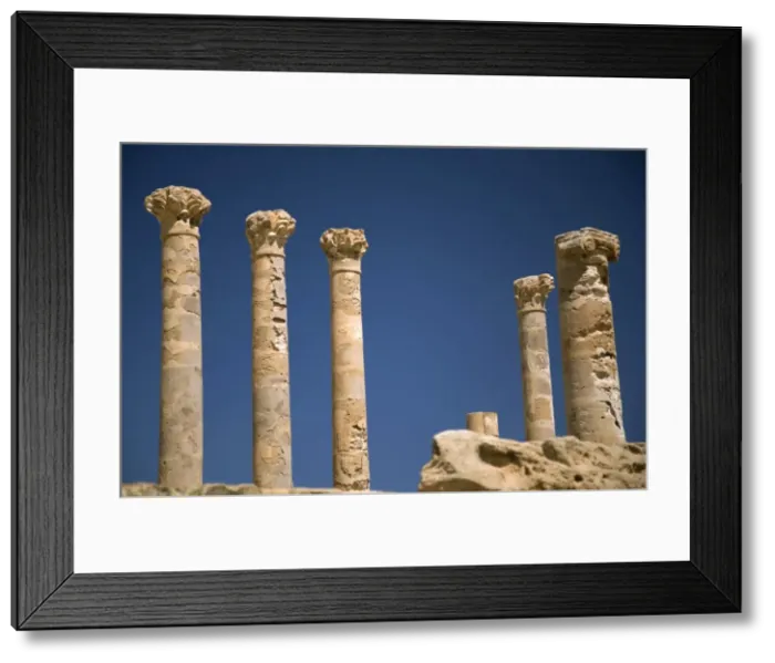 Framed Print : Sabratha, Libya; Columns Remains from at the Ancient Roman City of Sabratha lying just off the Mediterranean Framed Print : Sabratha, Libya; Columns Remains from at the Ancient Roman City of Sabratha lying just off the Mediterranean