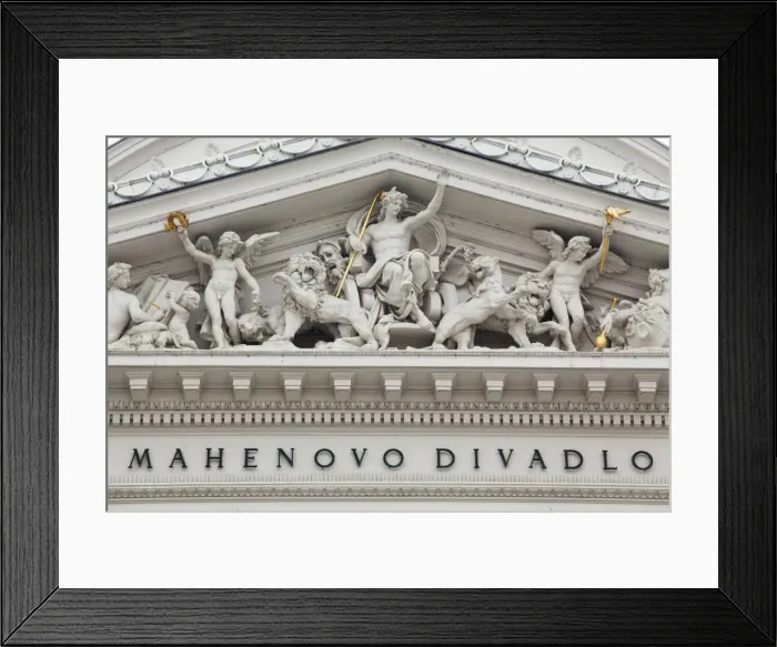 Framed Print : Brno, Czech Republic; Detail from the Opera Theatre Framed Print : Brno, Czech Republic; Detail from the Opera Theatre