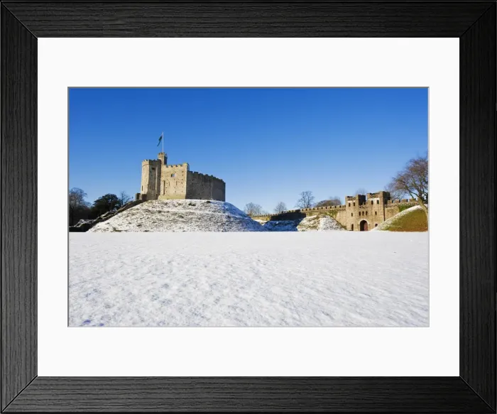 Framed Print : Europe, UK, United Kingdom, Wales, Cardiff, snow covered Cardiff Castle in winter Framed Print : Europe, UK, United Kingdom, Wales, Cardiff, snow covered Cardiff Castle in winter