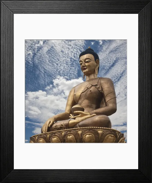 Framed Print : The new Vajra Throne Buddha Dordenma has been erected on a hilltop overlooking Thimphu. The Chinese-made 169-foot-high gold-gilded bronze Buddha is the largest and most impressive in the world Framed Print : The new Vajra Throne Buddha Dordenma has been erected on a hilltop overlooking Thimphu. The Chinese-made 169-foot-high gold-gilded bronze Buddha is the largest and most impressive in the world