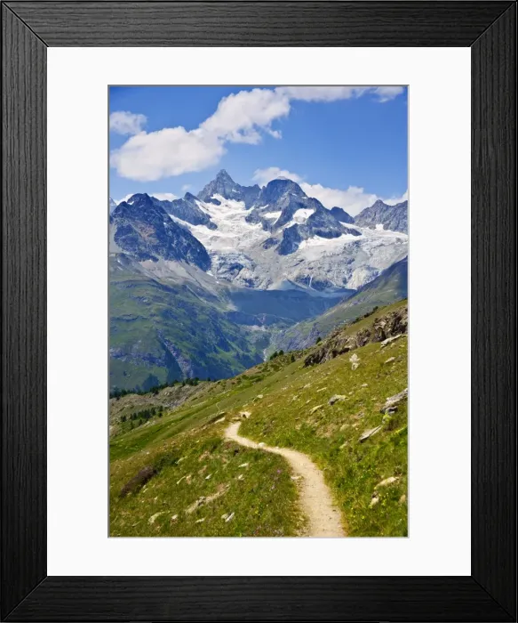 Framed Print : Mountain route around the Matterhorn, Switzerland