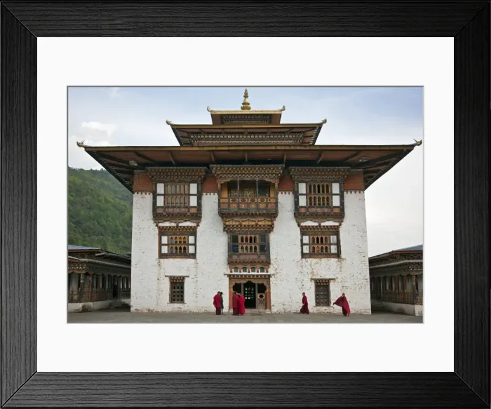 Framed Print : The very fine Buddhist 17th century fort and monastery at Trashi Yangtze is situated a short distance from the town, some 550 km from Framed Print : The very fine Buddhist 17th century fort and monastery at Trashi Yangtze is situated a short distance from the town, some 550 km from