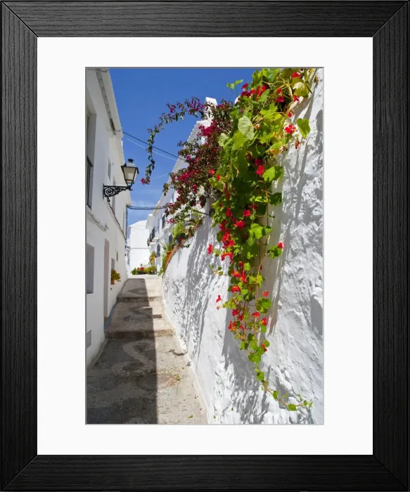 Framed Print : Town of Frigiliana, white town in Andalusia, Spain Framed Print : Town of Frigiliana, white town in Andalusia, Spain